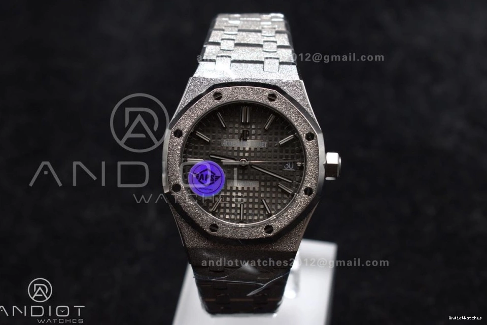 SA3120 on 1031 Edition APSF Textured 37mm 15454 Clone Grey Royal Best Dial Lightweight SS 1:1 Frosted SS Oak Bracelet Super 0219